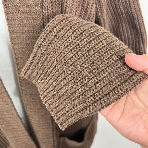 Andree by Unit Sweater Women Small Brown Open Front Knit Cardigan Pockets L/S - Picture 9 of 12